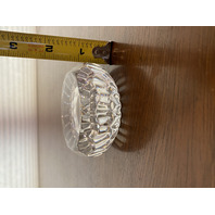 STUNNING VTG WATERFORD Crystal Monogram "PAT" Faceted Paperweight, SIGNED 3"W