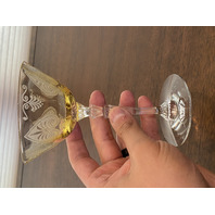 BEAUTIFUL SET(4) VTG Fostoria TROJAN TOPAZ Champagne/Tall Sherbet Glasses 6"H