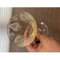 BEAUTIFUL SET(4) VTG Fostoria TROJAN TOPAZ Champagne/Tall Sherbet Glasses 6"H