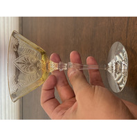 BEAUTIFUL SET(4) VTG Fostoria TROJAN TOPAZ Champagne/Tall Sherbet Glasses 6"H