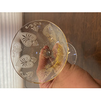 BEAUTIFUL SET(4) VTG Fostoria TROJAN TOPAZ Champagne/Tall Sherbet Glasses 6"H