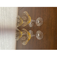 BEAUTIFUL SET(4) VTG Fostoria TROJAN TOPAZ Champagne/Tall Sherbet Glasses 6"H