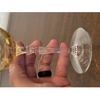 BEAUTIFUL SET(4) VTG Fostoria TROJAN TOPAZ Champagne/Tall Sherbet Glasses 6"H