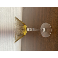 BEAUTIFUL SET(4) VTG Fostoria TROJAN TOPAZ Champagne/Tall Sherbet Glasses 6"H