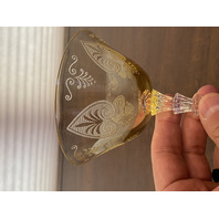 BEAUTIFUL SET(4) VTG Fostoria TROJAN TOPAZ Champagne/Tall Sherbet Glasses 6"H