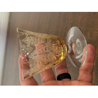 BEAUTIFUL VTG Fostoria TROJAN TOPAZ Fruit Cocktail/Oyster Glasses 3.5"H PAIR