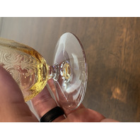 BEAUTIFUL VTG Fostoria TROJAN TOPAZ Fruit Cocktail/Oyster Glasses 3.5"H PAIR