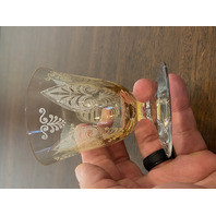 BEAUTIFUL VTG Fostoria TROJAN TOPAZ Fruit Cocktail/Oyster Glasses 3.5"H PAIR