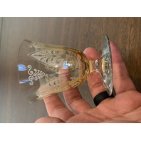 BEAUTIFUL VTG Fostoria TROJAN TOPAZ Fruit Cocktail/Oyster Glasses 3.5"H PAIR