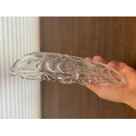 BEAUTIFUL VTG Mikasa Crystal Heart Shaped Bells, Doves, & Roses Dish 10.25"L