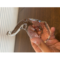 STUNNING The Toscany Collection Crystal TRUNK UP Elephant Figurine W/LABEL 5.75"H