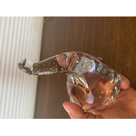 STUNNING The Toscany Collection Crystal TRUNK UP Elephant Figurine W/LABEL 5.75"H