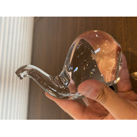 STUNNING The Toscany Collection Crystal TRUNK UP Elephant Figurine W/LABEL 5.75"H