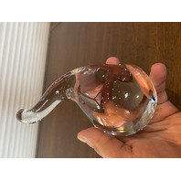 STUNNING The Toscany Collection Crystal TRUNK UP Elephant Figurine W/LABEL 5.75"H