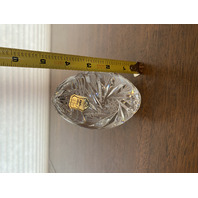 VTG Genuine Hand Cut Crystal Egg Shaped Pinwheel Paperweight W/LABEL 4.5" POLAND