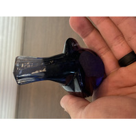 FENTON Blue/Violet Art Glass Paperweight Songbird Floral HANDPAINTED/SIGNED 4"L