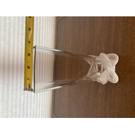 VTG LARGE LALIQUE Frosted Crystal LUCCA Vase SIGNED 11 "H FRANCE