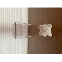 VTG LARGE LALIQUE Frosted Crystal LUCCA Vase SIGNED 11 "H FRANCE