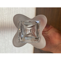 VTG LARGE LALIQUE Frosted Crystal LUCCA Vase SIGNED 11 "H FRANCE