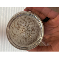 VTG MURANO White/Gold Aventurine Perfume Bottle W/STOPPER & Bubbles 7.25"H