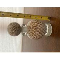 VTG MURANO White/Gold Aventurine Perfume Bottle W/STOPPER & Bubbles 7.25"H