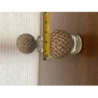 VTG MURANO White/Gold Aventurine Perfume Bottle W/STOPPER & Bubbles 7.25"H