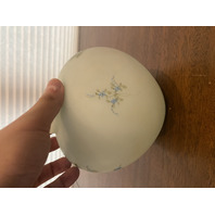 VTG FENTON HAND PAINTED Blue Roses On Satin Glass Ginger Jar Base 6"H