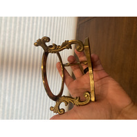 FENTON Red Regency Rose Bowl/Candle Holder W/Brass Stand & LABEL 6.25"H