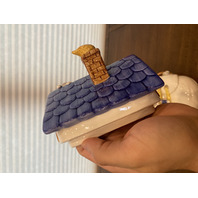 VTG 1986 Fitz & Floyd Porcelain OLD WOMAN WHO LIVED IN A SHOE Cookie Jar 9.75"H