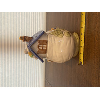 VTG 1986 Fitz & Floyd Porcelain OLD WOMAN WHO LIVED IN A SHOE Cookie Jar 9.75"H