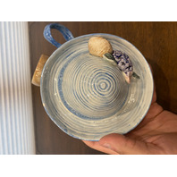 VTG Fitz & Floyd Hydrangea Bear Ceramic Teapot & Mug 7.75"H, 4.25"H