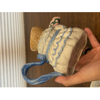 VTG Fitz & Floyd Hydrangea Bear Ceramic Teapot & Mug 7.75"H, 4.25"H