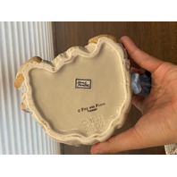 VTG Fitz & Floyd Hydrangea Bear Ceramic Teapot & Mug 7.75"H, 4.25"H