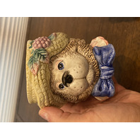 VTG Fitz & Floyd Hydrangea Bear Ceramic Teapot & Mug 7.75"H, 4.25"H