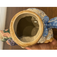 VTG Fitz & Floyd Hydrangea Bear Ceramic Teapot & Mug 7.75"H, 4.25"H