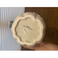 VTG 1993 Fitz & Floyd Ribbons & Flowers 35 Oz Ceramic Lidded Teapot 7.5"L