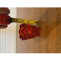 VTG FENTON Amberina BARRED & OVAL Toothpick Holder 3.25"H