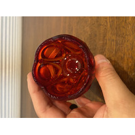 VTG FENTON Amberina BARRED & OVAL Toothpick Holder 3.25"H