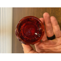 VTG FENTON Amberina BARRED & OVAL Toothpick Holder 3.25"H