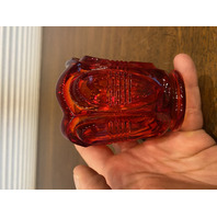 VTG FENTON Amberina BARRED & OVAL Toothpick Holder 3.25"H