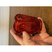 VTG FENTON Amberina BARRED & OVAL Toothpick Holder 3.25"H