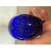 VTG Cobalt Blue Hand Blown Art Glass Vase 5.5"H