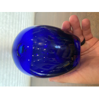 VTG Cobalt Blue Hand Blown Art Glass Vase 5.5"H