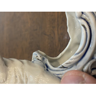 VTG Person On Waves Ceramic Planter 4.75"H