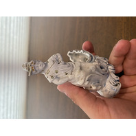 VTG Person On Waves Ceramic Planter 4.75"H