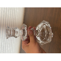 PAIR Of VTG BACCARAT Crystal REGENCE Candlesticks SIGNED 7.25"H FRANCE