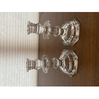 PAIR Of VTG BACCARAT Crystal REGENCE Candlesticks SIGNED 7.25"H FRANCE
