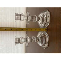 PAIR Of VTG BACCARAT Crystal REGENCE Candlesticks SIGNED 7.25"H FRANCE