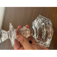 PAIR Of VTG BACCARAT Crystal REGENCE Candlesticks SIGNED 7.25"H FRANCE