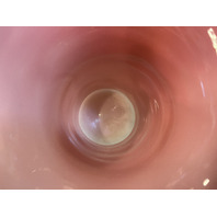 VTG FENTON PEACH BLOW Ruffled Rim Hat Art Glass Vase 5.25"H